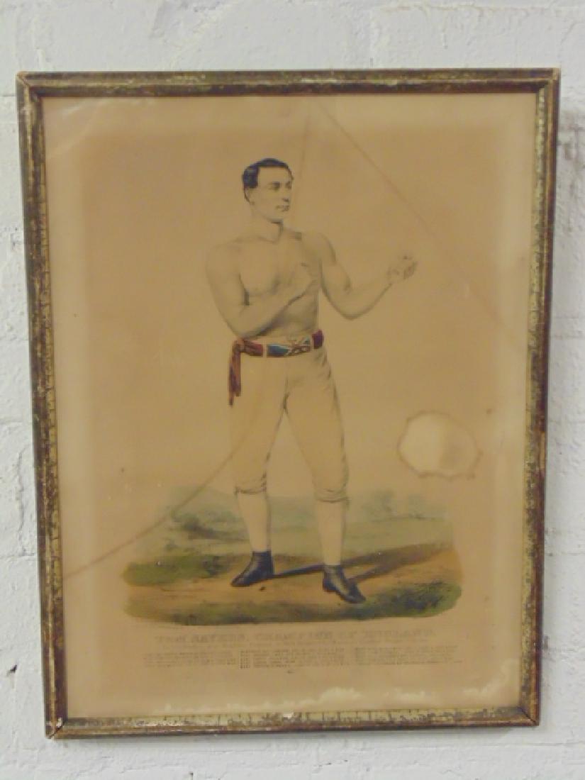 Currier & Ives print, "Tom Sayers, Champion of (1 of 4)