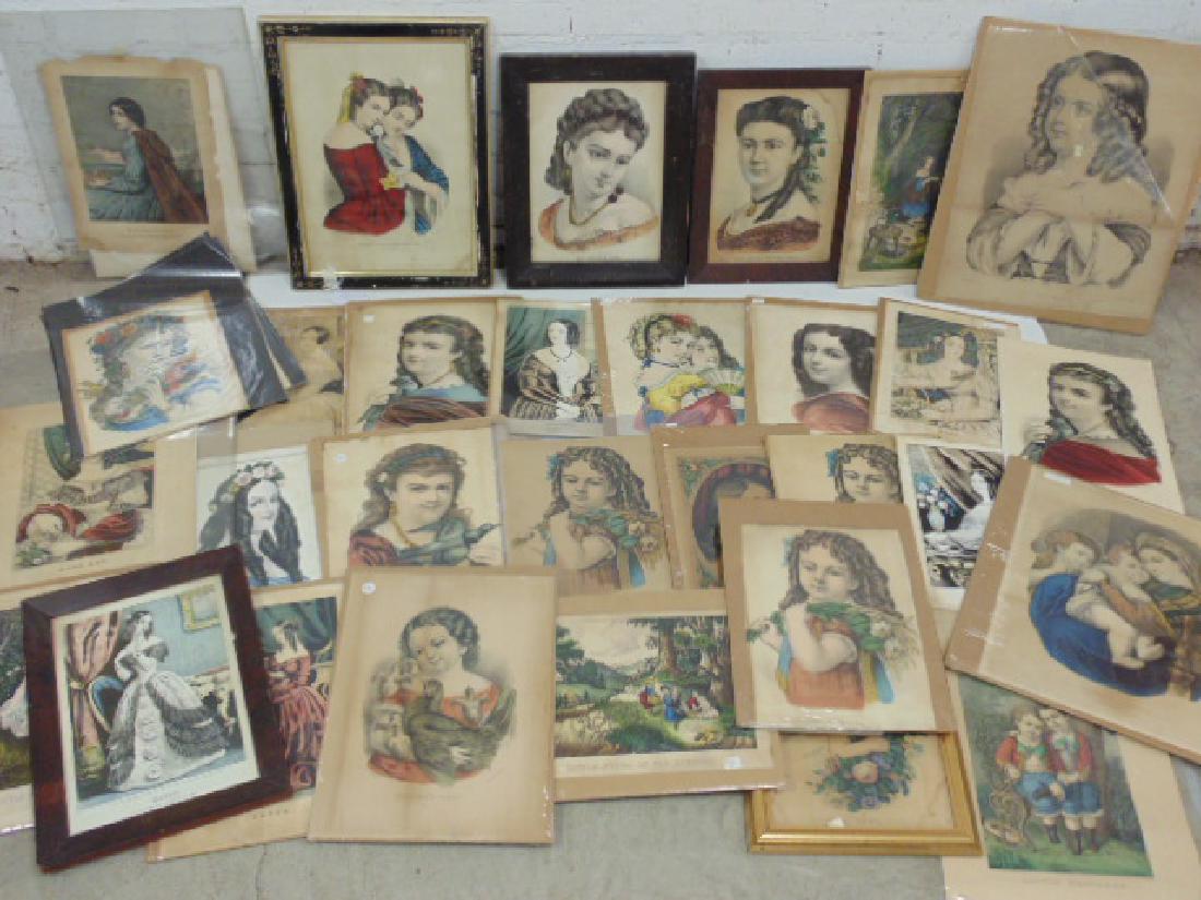 Huge lot of Currier & Ives, Baillie prints including (1 of 9)