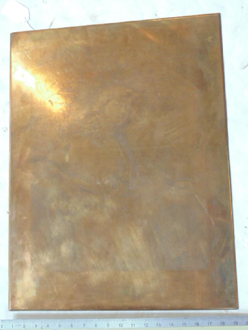 Copper engraving plate, "portrait of a lady, Max (1 of 4)