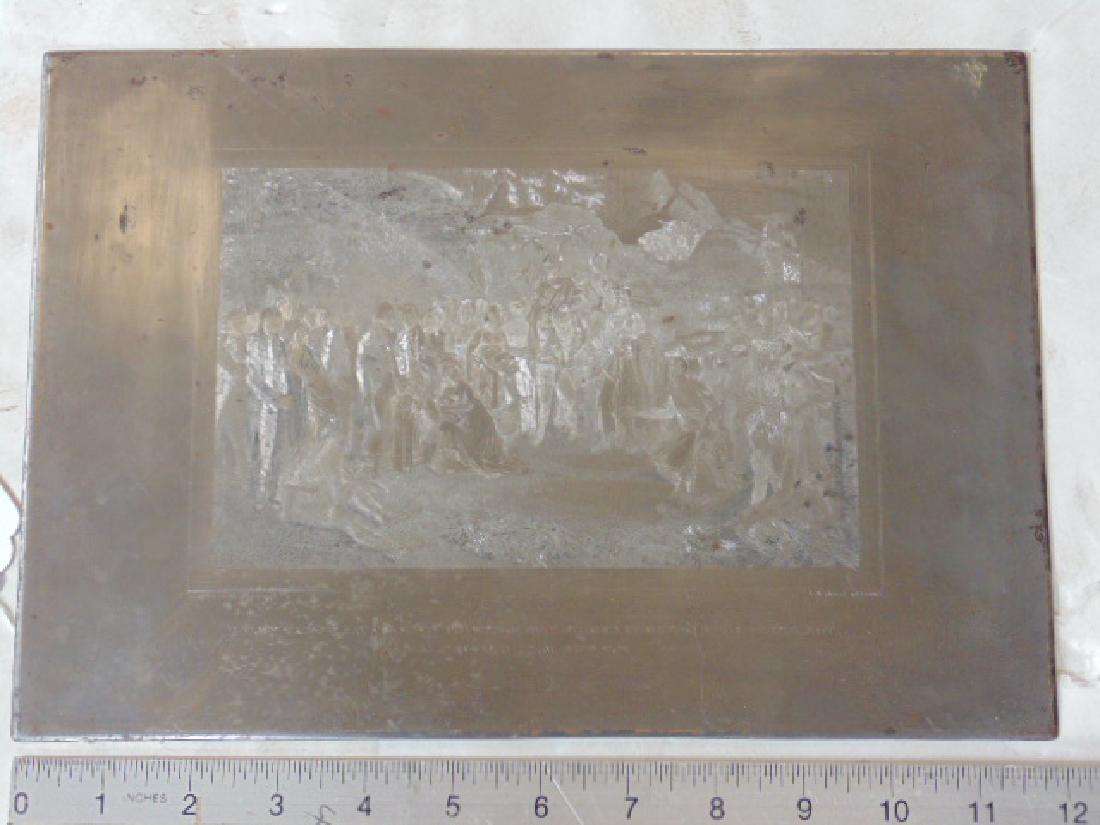 Steel engraving, "The High Priest of Tahiti Ceding the (1 of 3)