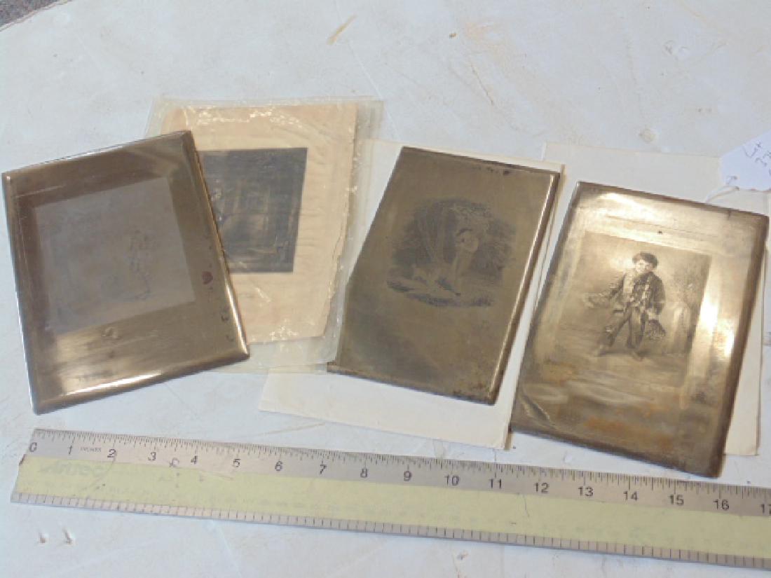 Lot of 3 steel engraving plates, "The Moment of Trial"; (1 of 5)