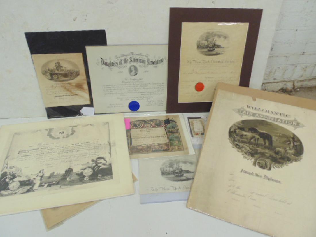 Lot documents, various Unions & Societies, Daughters of (1 of 4)