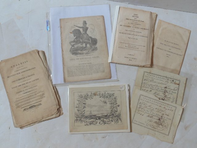 Lot pamphlets & booklets,  18th CT. tax receipts (1 of 6)