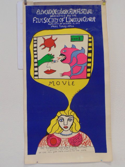 Poster, Eleventh New York Film Festival, Lincoln Center: Poster, Eleventh New York Film Festival, Film Society of Lincoln Center, Alice Tully Hall, 1973, poster is 69.5" tall, 37" wide, small tear at the top, small tear on left side.