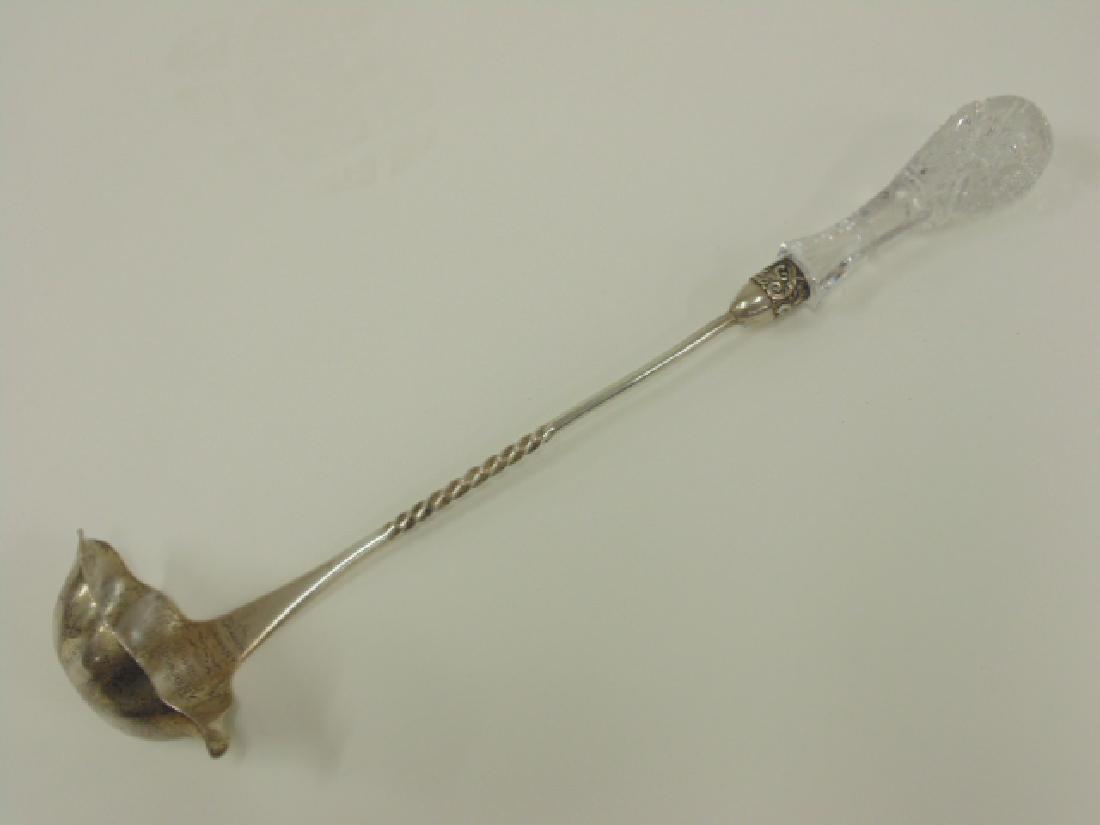 Crystal handled sterling ladle,hall marked, Mauser (1 of 5)