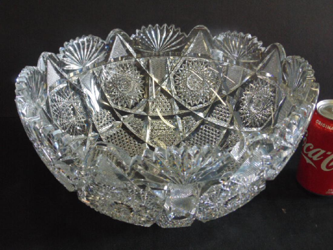 American brilliant cut glass punch bowl (1 of 5)