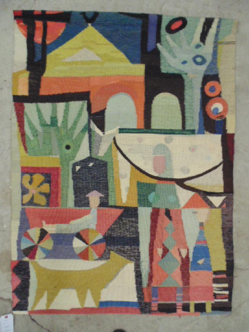 1920's French woven tapestry, needlework (1 of 5)