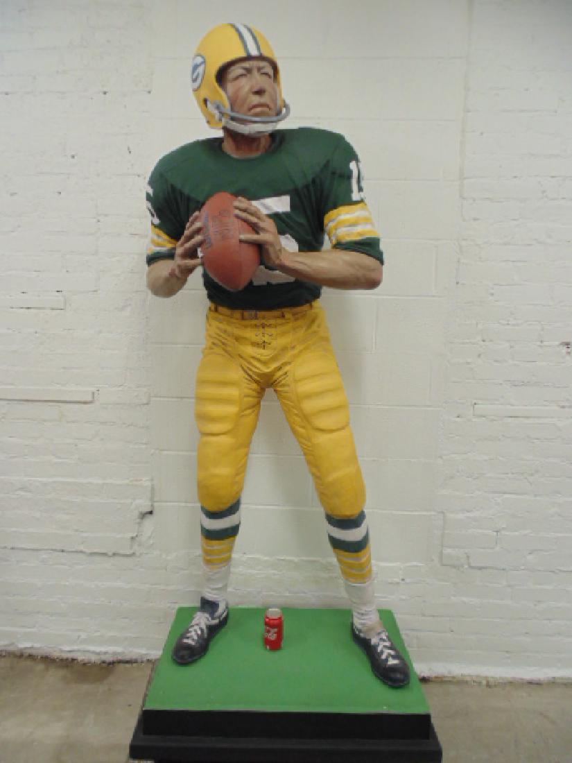 Life-size plaster statue of Bart Starr, by Jack Dowd, (1 of 8)