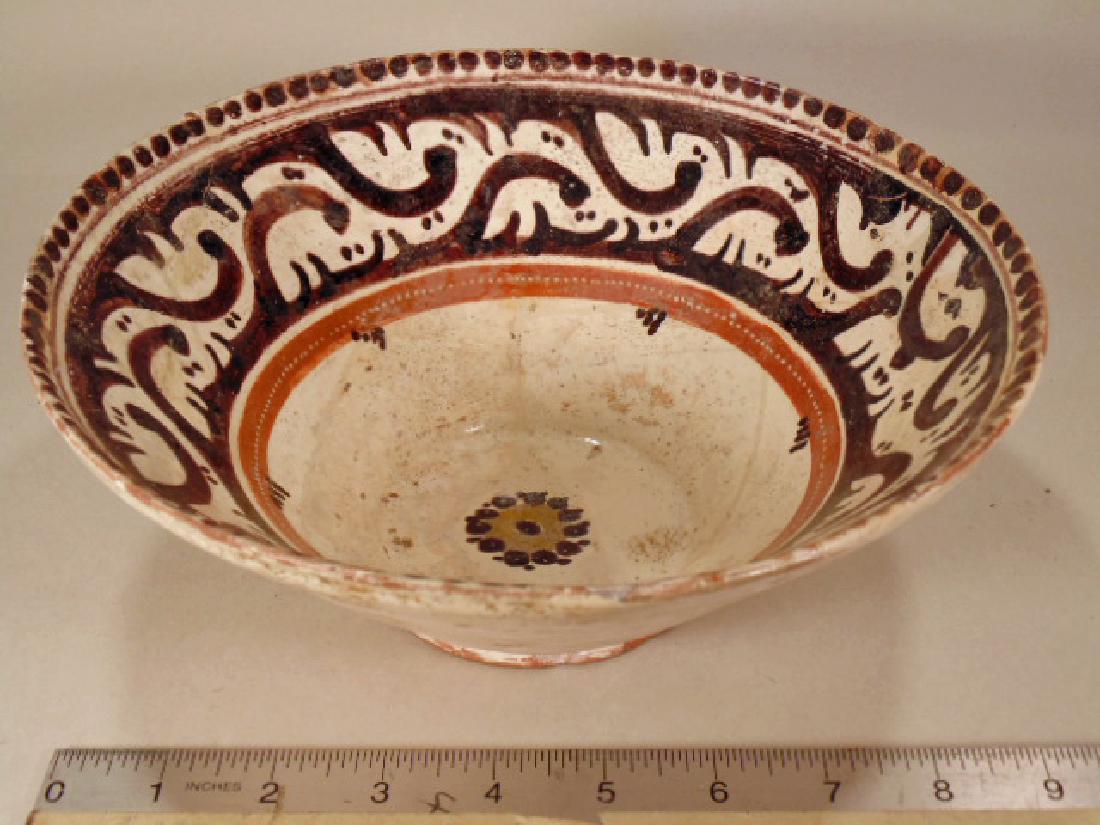 Nishapur White Slip Persian Bowl, painted pottery with (1 of 10)