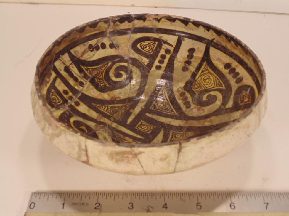 Nishapur Islamic Ceramic bowl, decorated with floral, (1 of 10)