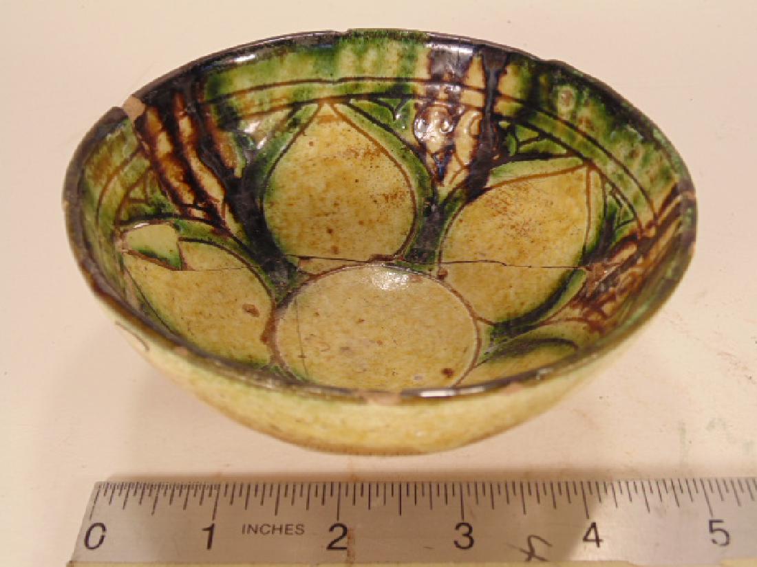 Islamic Afghan Ceramic Bowl, Rose Sgraffiato bowl (1 of 9)
