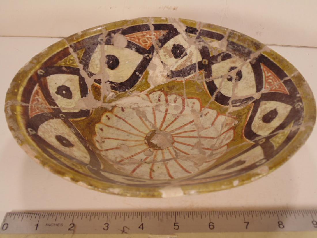 Tunisian Islamic Ceramic Bowl, 1100-1200 AD, Polychrome (1 of 11)