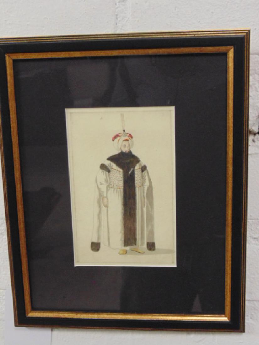 Watercolor, Turkish Sultan, Mehmed, ex Boris Wilnitsky, (1 of 4)
