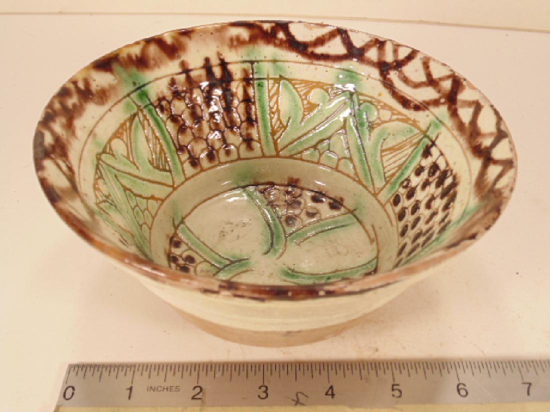 Afghan Islamic Polychrome Ceramic Bowl, decorated with (1 of 9)