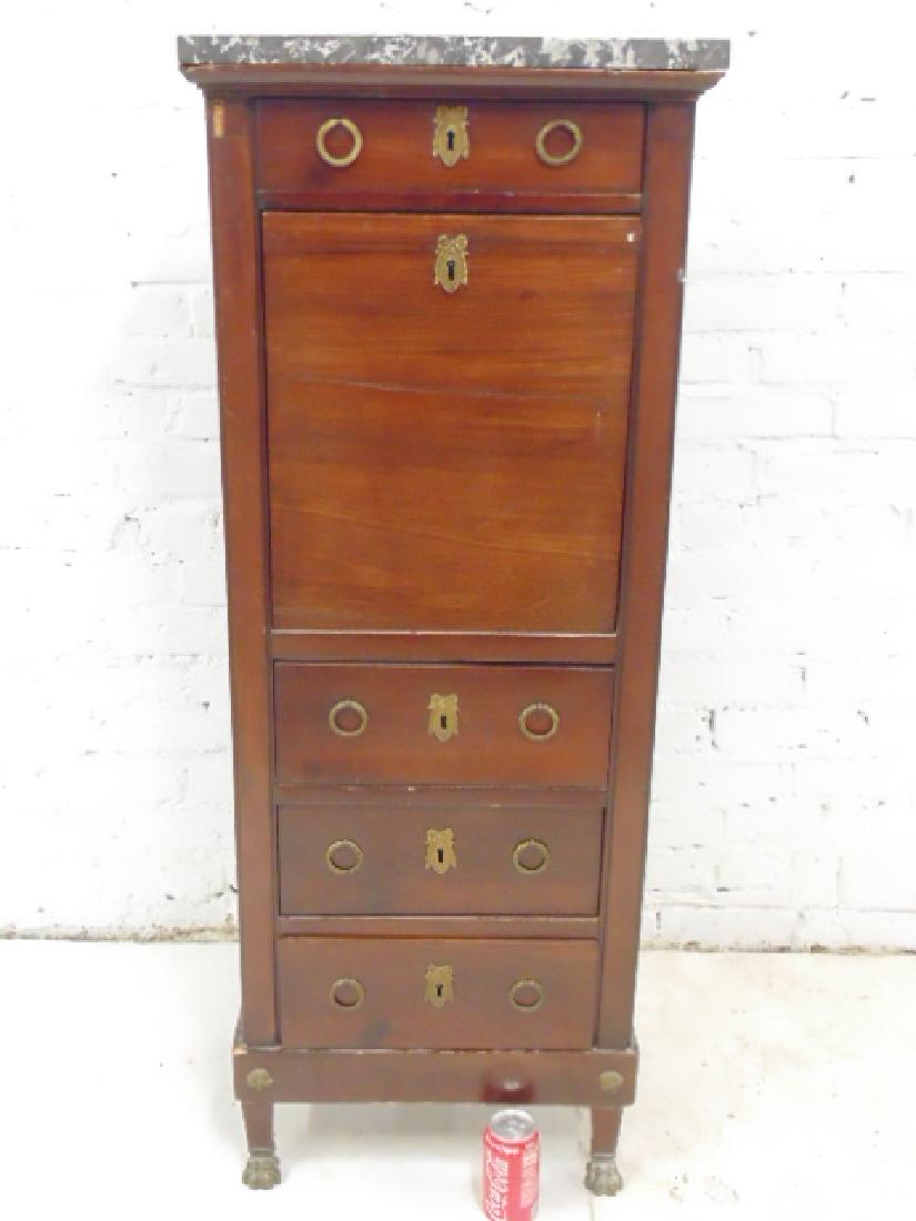 Drop front desk, lingerie style case, 3 drawers, drop (1 of 4)