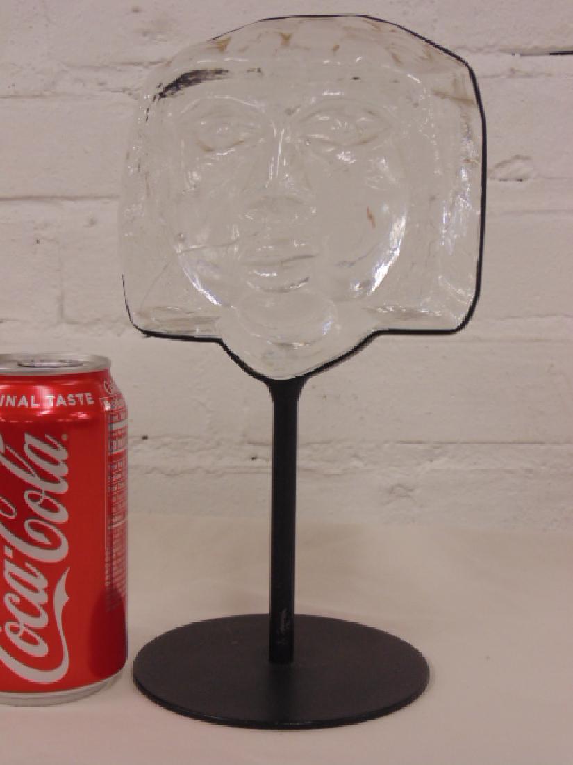 Kosta Boda artglass sculpture, face, or head, mounted (1 of 7)