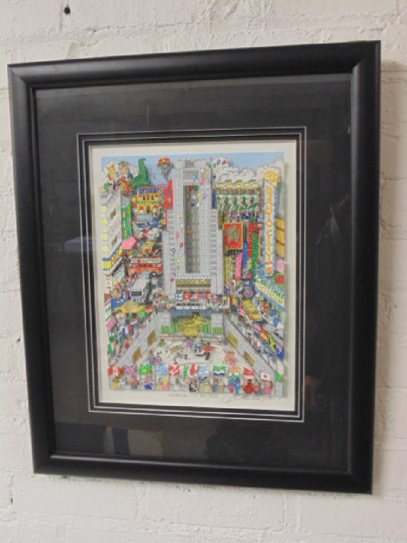 Mixed Media, Charles Fazzino 3D pop art, "November in: Mixed Media, lithograph, Charles Fazzino 3D pop art, "November in New York", 199/200, 14.25" by 11".Bonus, has drawing, watercolor on reverse, "New York will Never forget", showing twin towers.