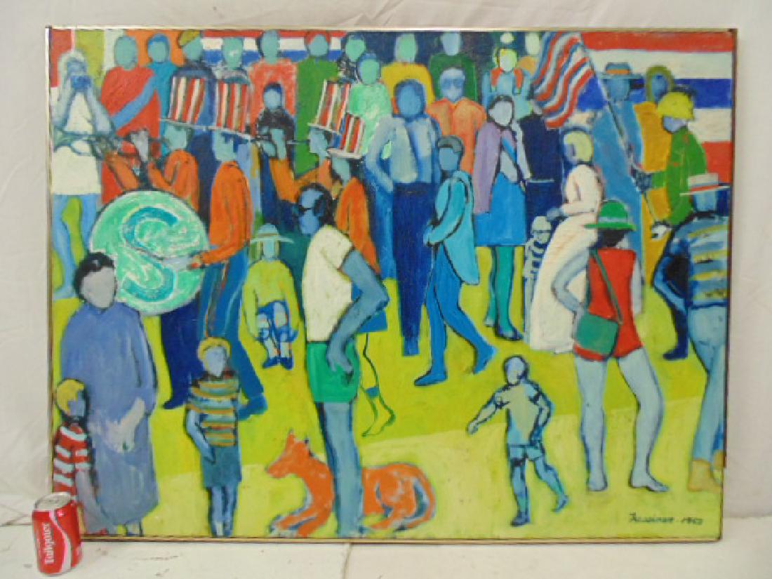 Painting, 4th July Parade, Howard Fussiner, 1969, 36" (1 of 7)