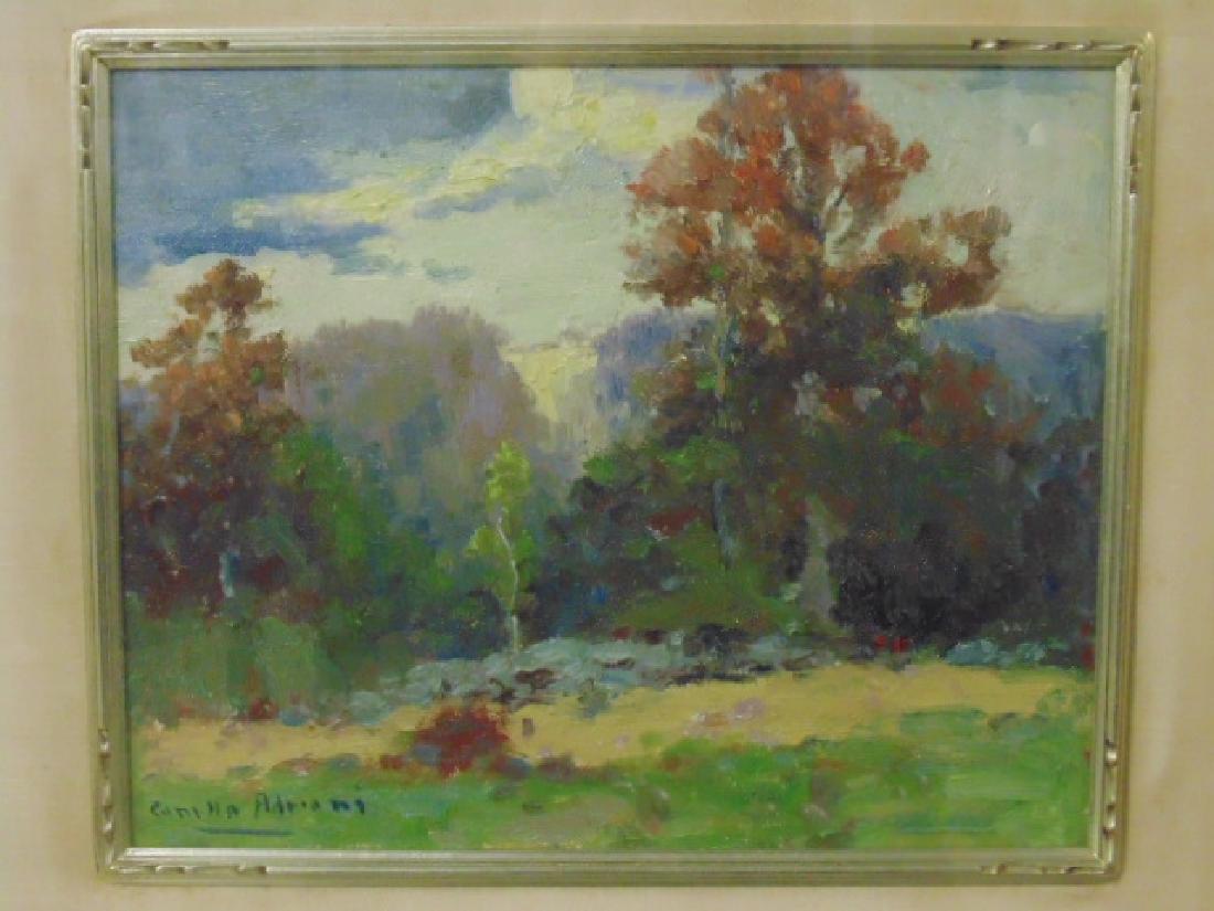 Painting, landscape, Camillo Adriani, old label on (1 of 6)