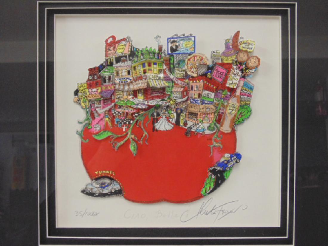 Mixed media, signed Charles Fazzino, title " Ciao, (1 of 8)