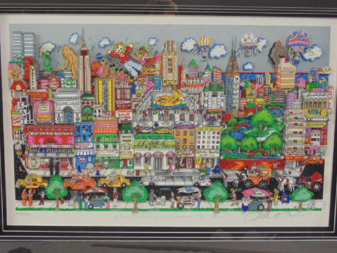Mixed media, signed Charles Fazzino, title "UP town, (1 of 14)
