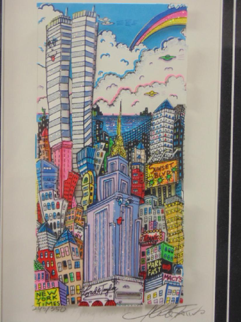 Mixed media, signed Charles Fazzino, title " Flying (1 of 5)