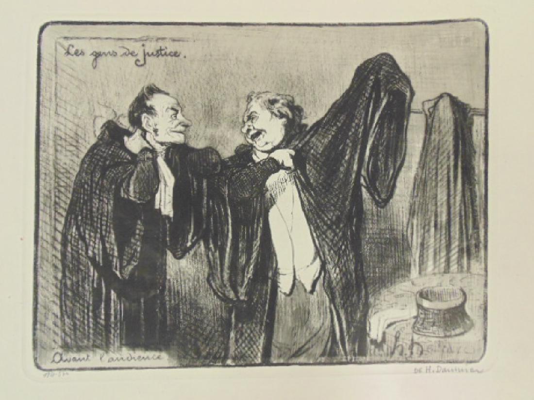 9 etchings, Honore Daumier, various law, court (1 of 12)