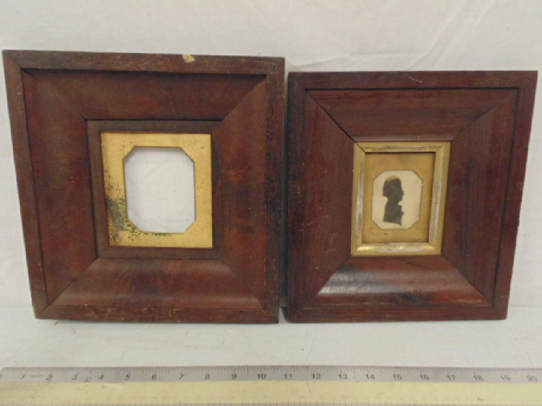 Two early Empire frames one rosewood 3 1/4" x 4 3/8" & (1 of 5)