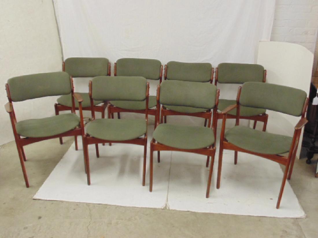Set 8 Mid Century Danish dining chairs, Danish (1 of 6)