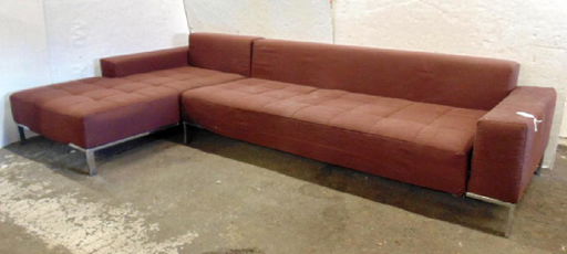Zanotta Mid Century Sectional Sofa Italian 2 Piece