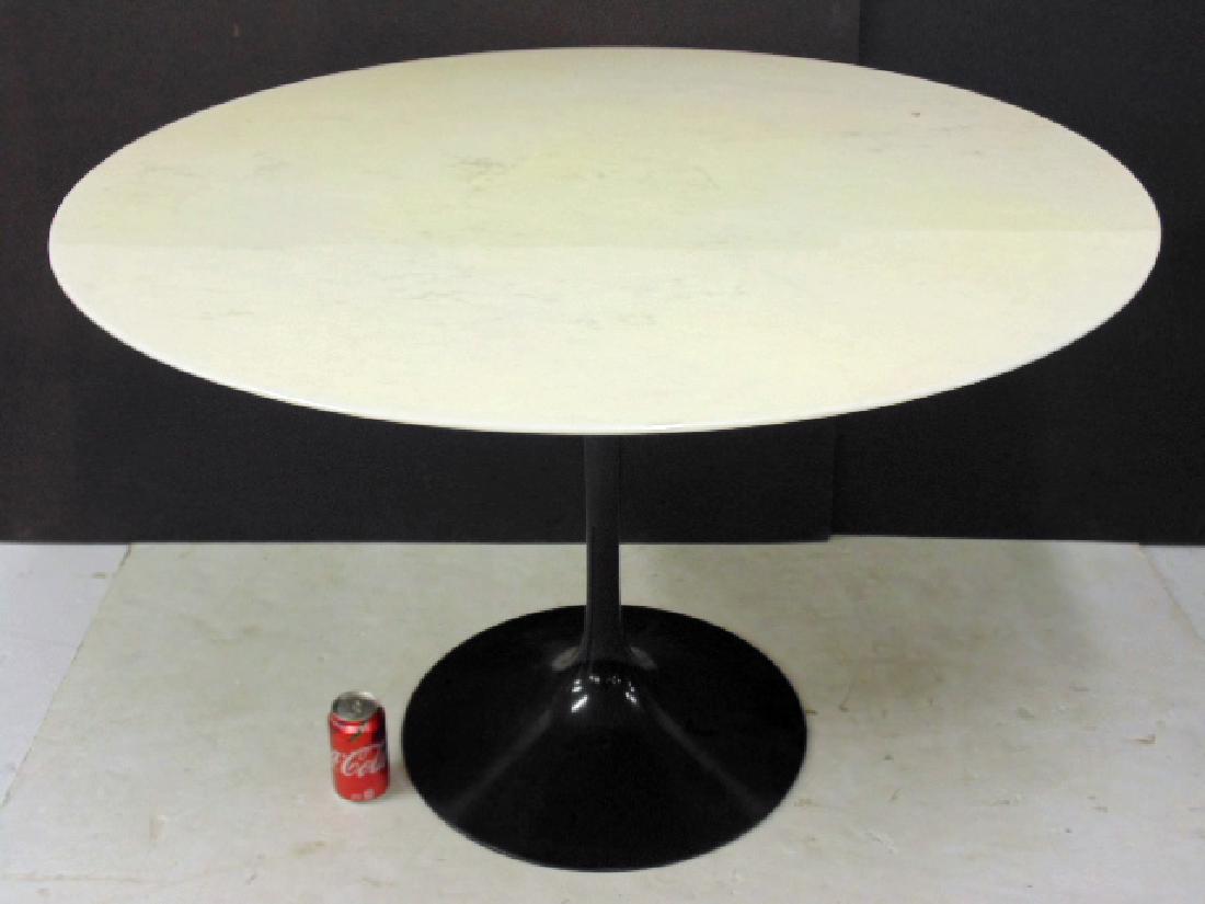 Saarinen marble top Tulip table, white marble top, (1 of 4)