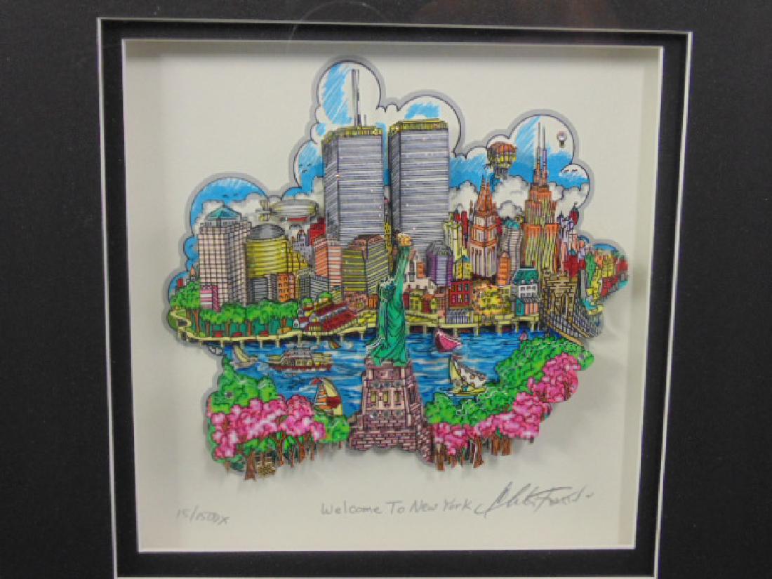 Mixed Media, Charles Fazzino, title "Welcome to New (1 of 6)