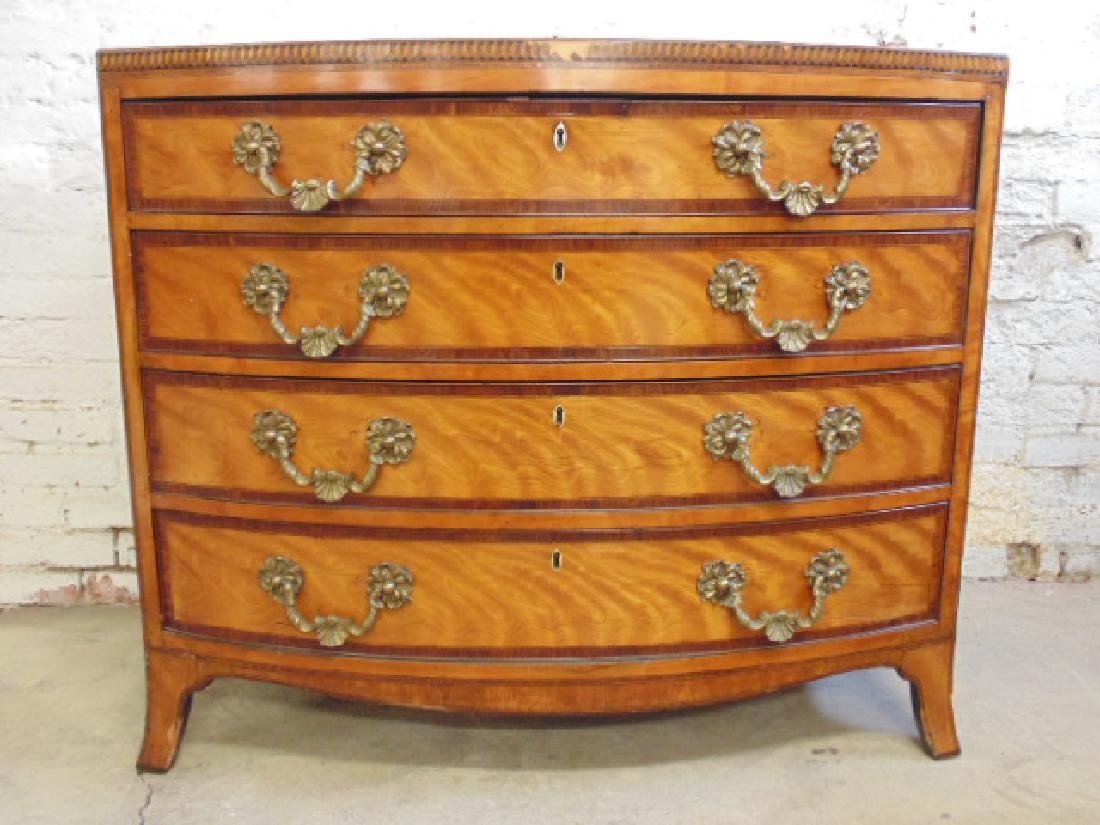 George III style satinwood dressing chest, 19th Century (1 of 10)