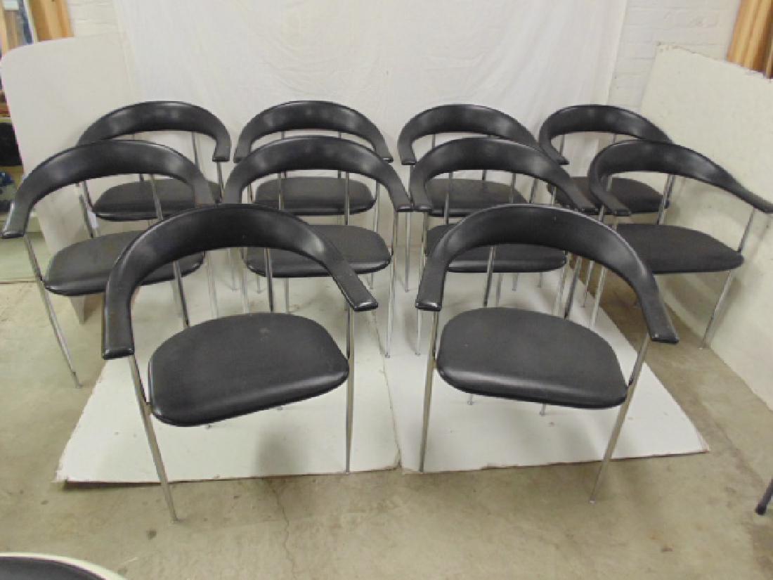 Set 10 Italian MCM chairs, Fasem, Italy, 10 chairs with (1 of 8)