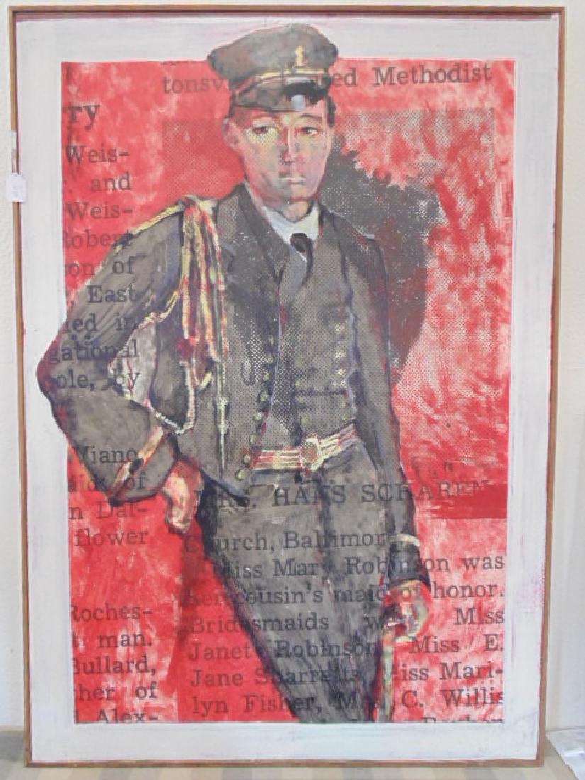 Painting, mixed media, West Point Cadet (?), figure in (1 of 7)