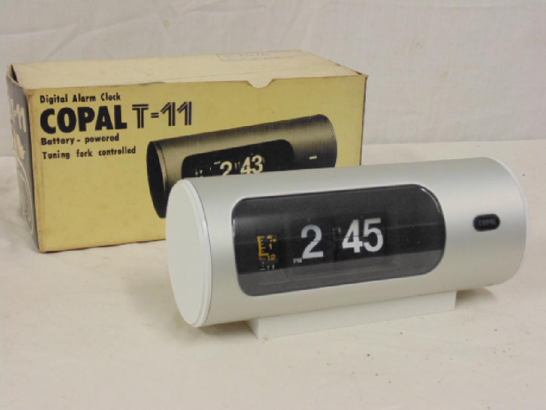 Copal T-11 digital alarm clock, in original box, silver (1 of 4)