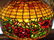 Tiffany style floorlamp with leaded shade, heavy bronze - 15