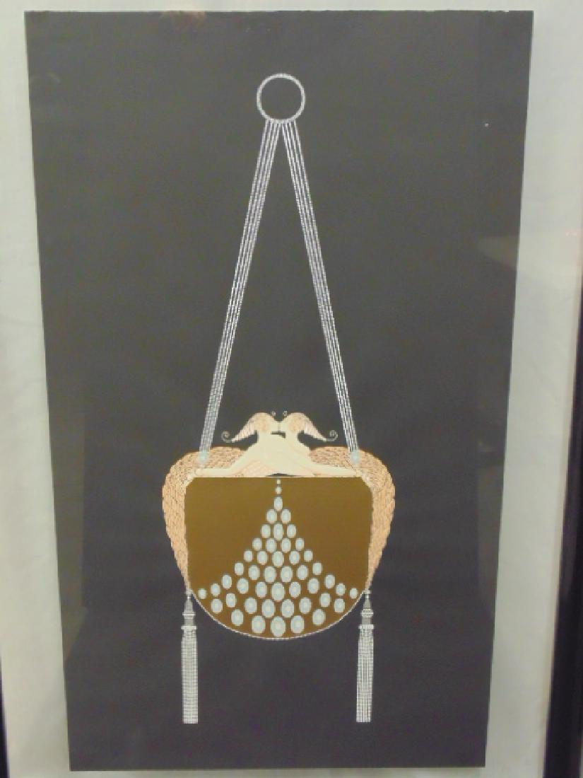 Erte lithograph, "The Clasp", signed, paper size is 44": Erte lithograph, "The Clasp", signed, paper size is 44" by 25.5".