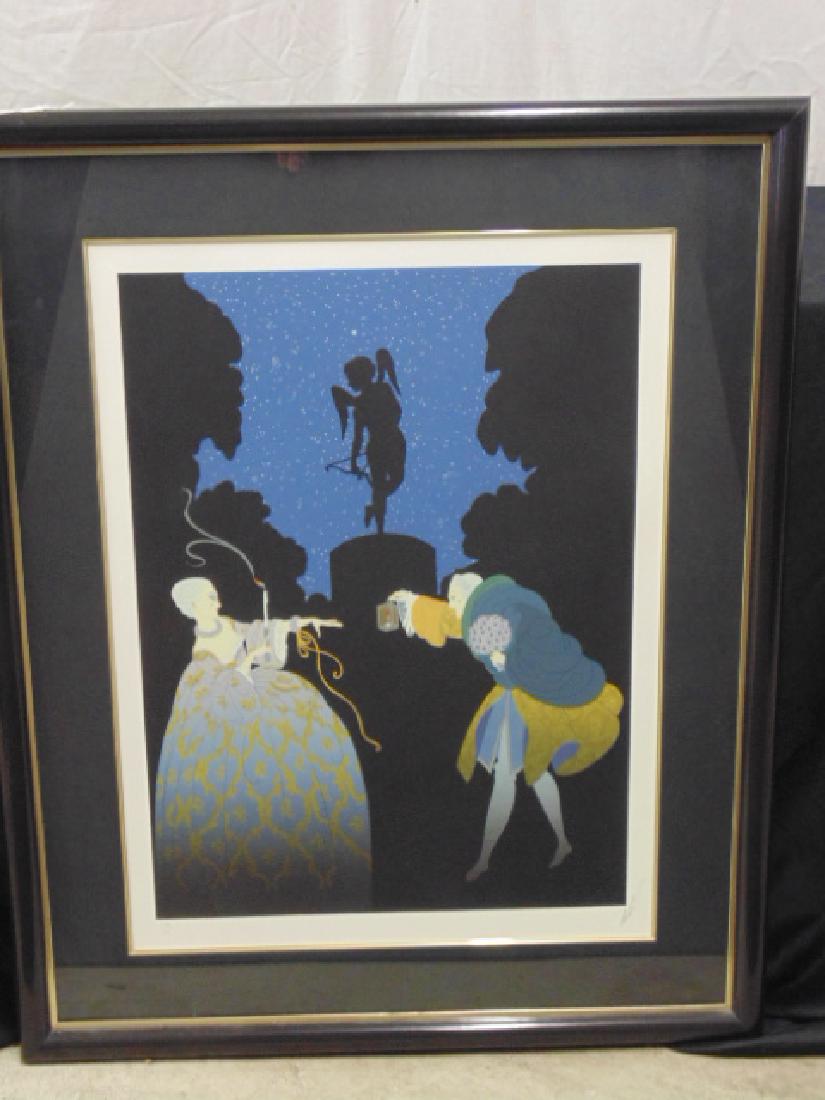 Erte serigraph, "Rendezvous", with certificate of: Erte serigraph, "Rendezvous", with certificate of authenticity by Collectors Guild LLC, edition 179/300, 26.5" by 19.75" (excluding matting)