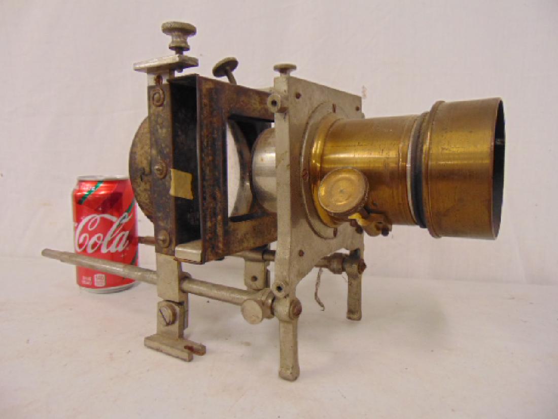 Beseler France optical instrument, projector for: Beseler France optical instrument, projector for slides, brass and metal construction, multiple lenses,