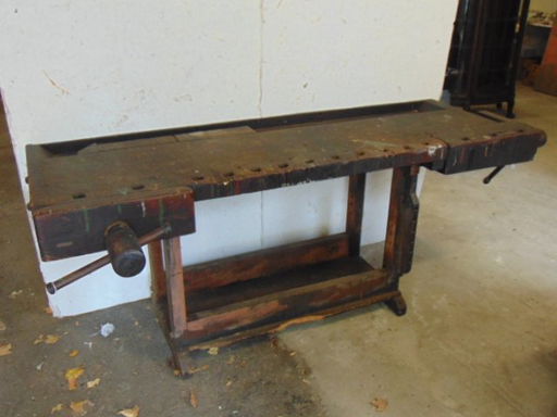 Large Workbench 2 Vices Top Is 75 5 By 24 Height Nov 04