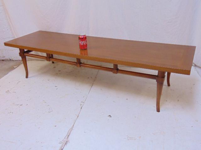 John Widdicomb coffee table, top is 66" by 19.5",: John Widdicomb coffee table, top is 66" by 19.5", height is 15"