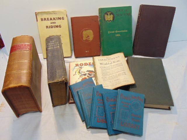 Assorted books, "The American Farmers Horsebook", 1867;: Assorted books, "The American Farmers Horsebook", 1867; "How to Handle and Educate vicious horses"; "Cheap and good husbandry", 1676; "The enrichment of the Weald of Kent", Markham, 1675; "NY State Fo
