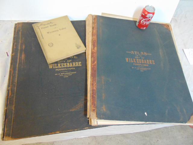 Book & 2 atlasses, Daniel North of Wyoming Valley. By: Book & 2 atlasses, Daniel North of Wyoming Valley. By S. R. Smith. Illustrated by the author. Wilkes-Barre, PA. 1897; & two atlasses "Atlas of the City of Wilkesbarre, Pennsylvania", W.H. Sturdevant, 