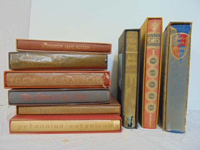 9 limited edition books, The Monthly Letter of The: 9 limited edition books, The Monthly Letter of The Limited Editions Club ; "Froissart's Chronicles" ; "The House of the Dead" ; "Persuasion," Jane Austen ; "Resurrection," Tolstoy ; "The Monk and the 