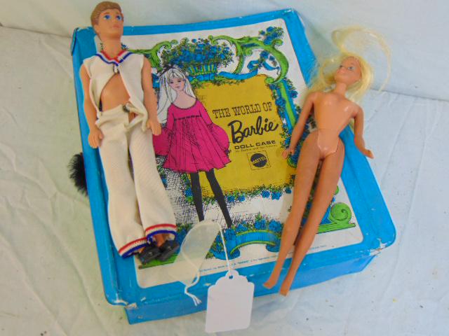 Barbie lot, World of Barbie doll case, with Barbie &: Barbie lot, World of Barbie doll case, with Barbie & Ken doll, clothing, all in used condition