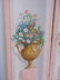 Decorative floral painted screen, 3 panel - 2