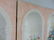 Decorative floral painted screen, 3 panel - 5