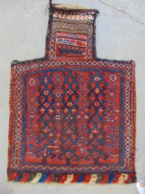 Persian camel bag, in red, 24" by 32" (1 of 4)