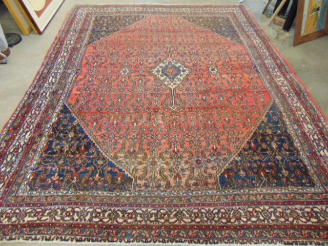 Room Size Persian carpet, in red, center medallion, (1 of 6)